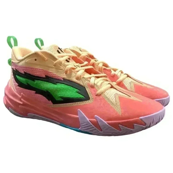 Puma Basketball Shoes Men 12 Orange Scoot Zero Georgia Peach Sneaker Lace Up - Picture 1 of 7